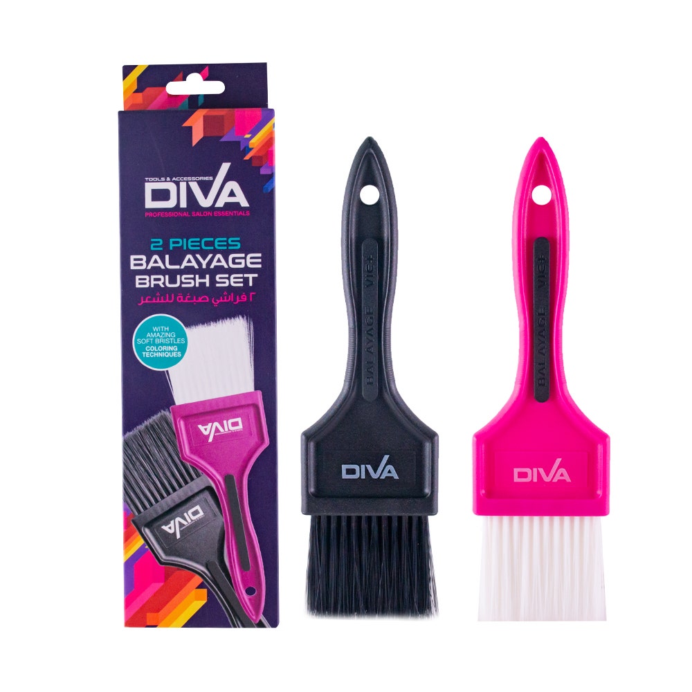 

Diva Balayage Brush Set| 1X2 Pink / Black