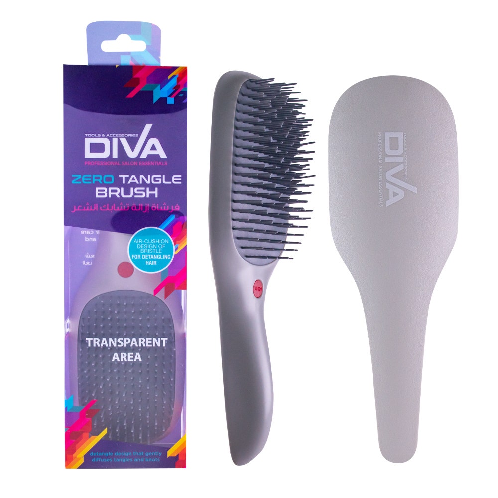 Diva Zero Tangle Brush | White | 1 Pc 