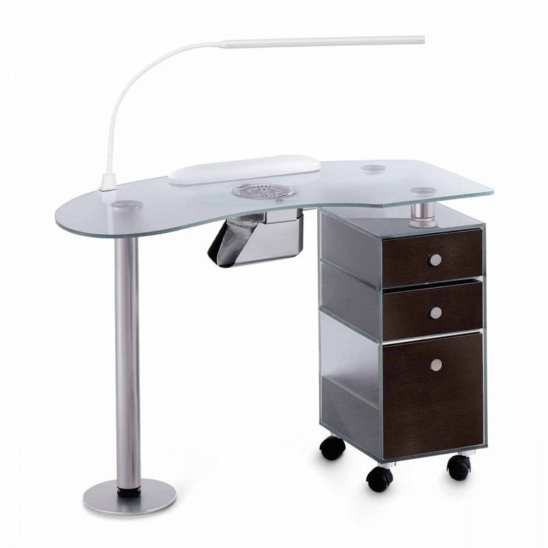 Artecno Manicure Table Vented Glass, Yellow orange