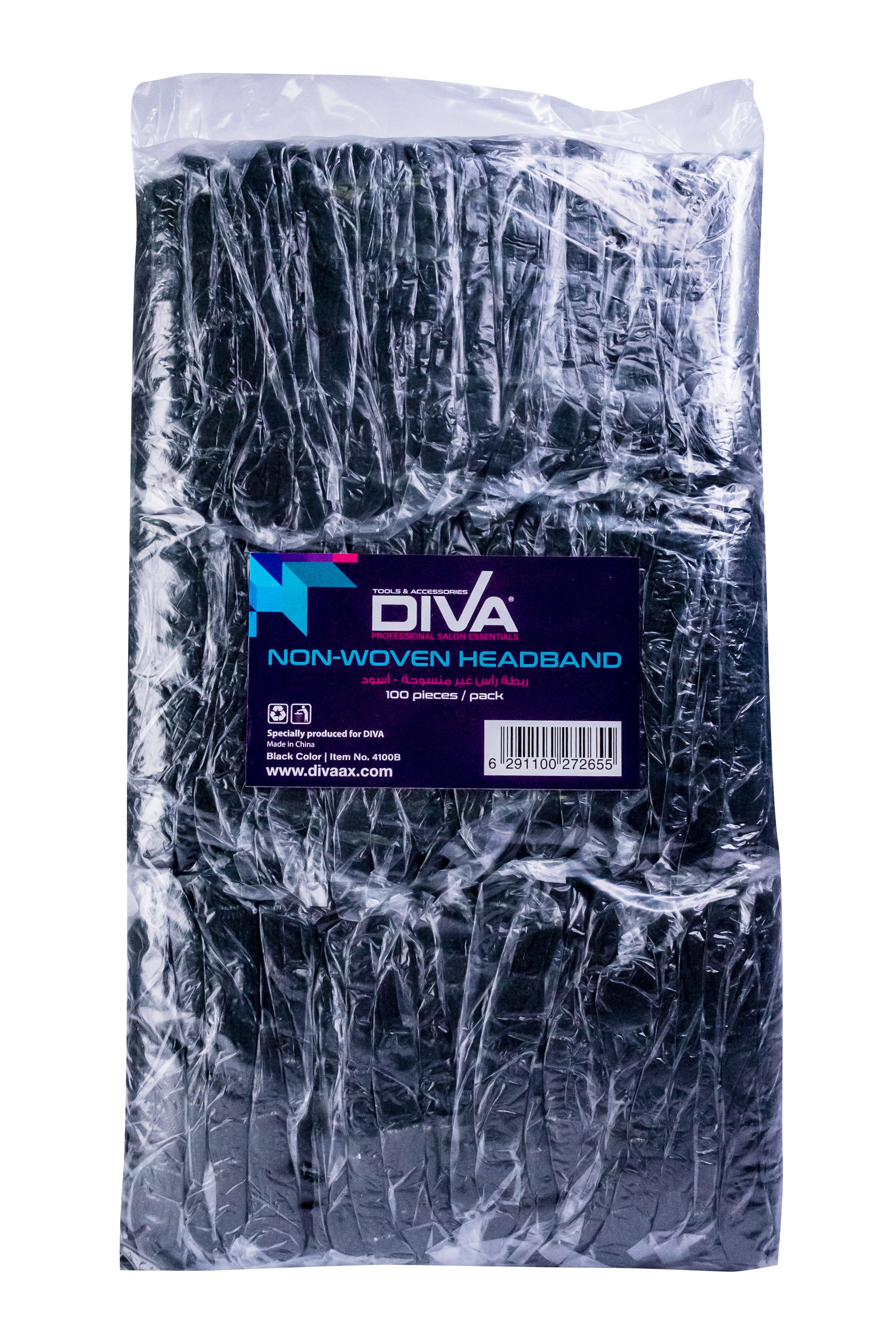 

Diva Disposable Headband Non Woven | Black | 100 Pcs/Pack