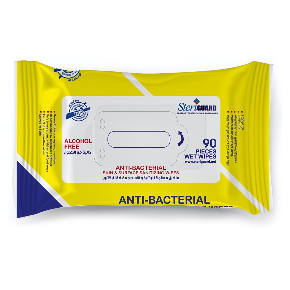 

Steriguard Antibacterial Sanitizing Wipes | 1 X 90 Pcs, Black