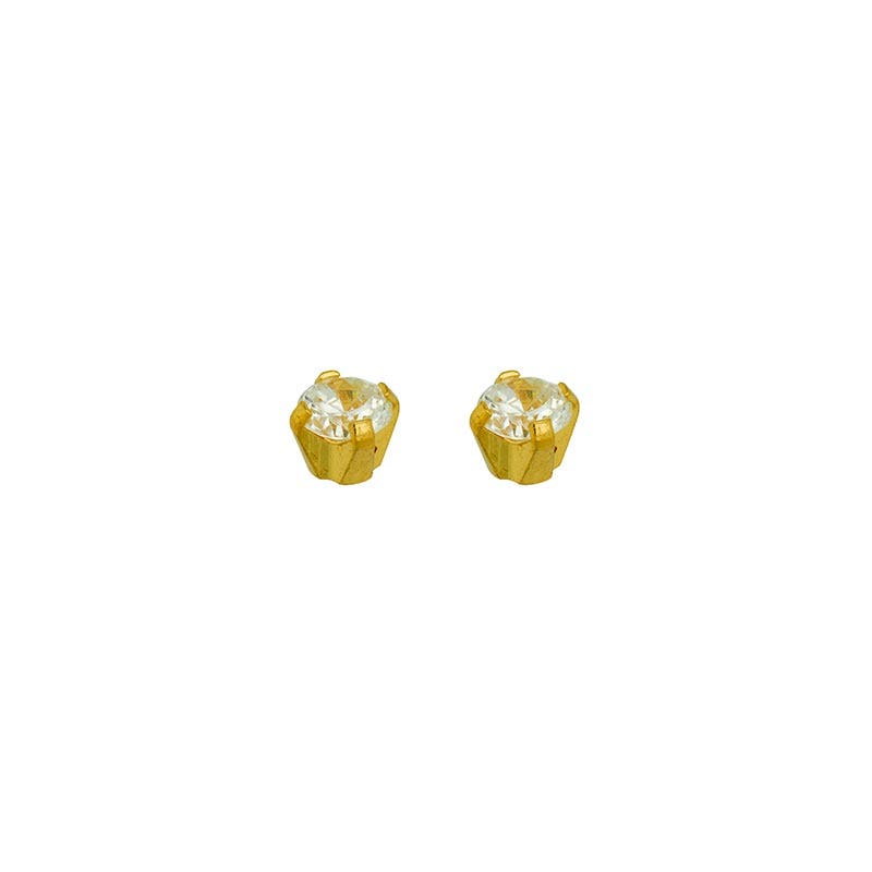 

Caflon Safetec 18Ct Gold plated | Clawset White Cubic zirconia Earring