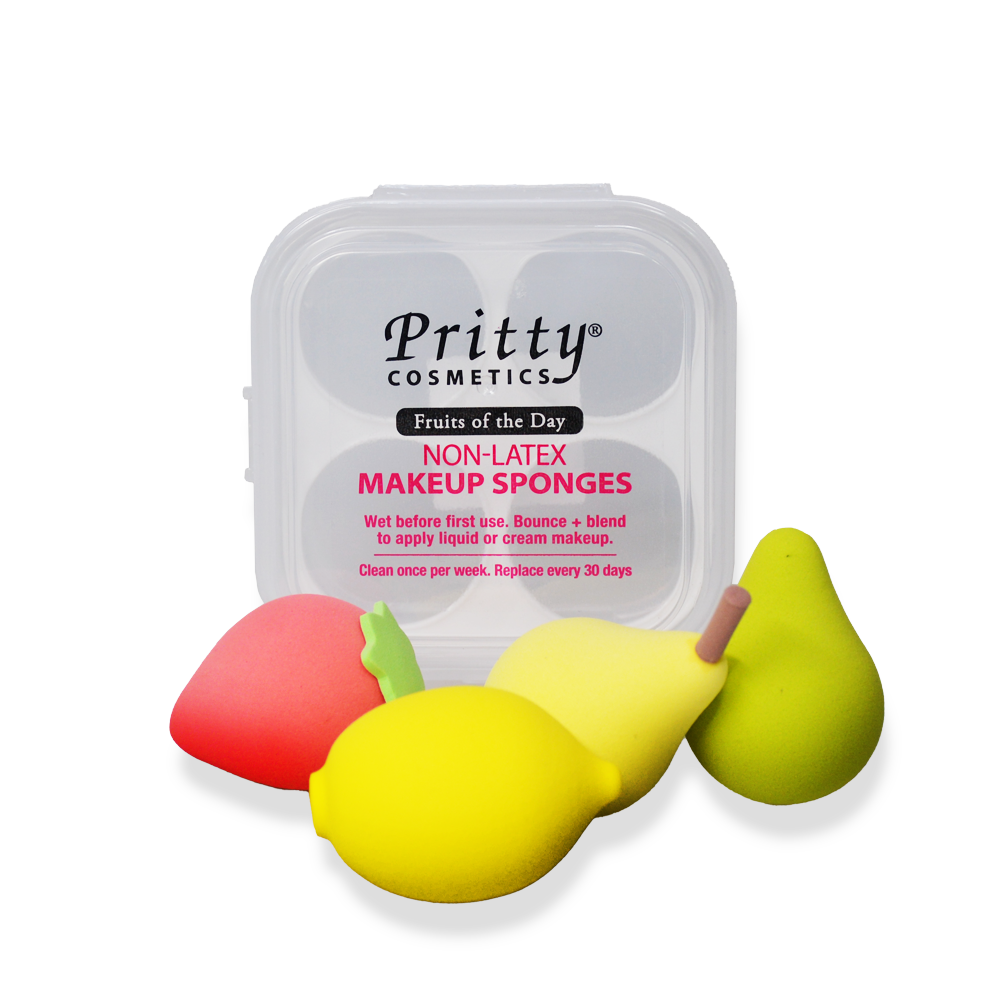 

Pritty Makeup Sponges Non-Latex Fruit Shape | 4 Pieces/Box, 9006