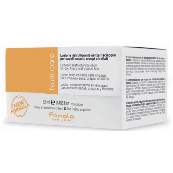 

Fanola Nutri Care Restruc Leave-In Lotion | 12x12 Ml, Black - 135