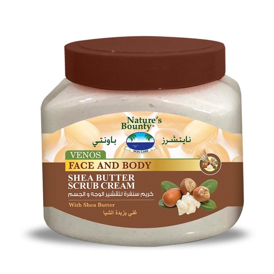 

Nature's Bounty Venos Scrub Cream | Shea Butter | 300ml, Yellow orange