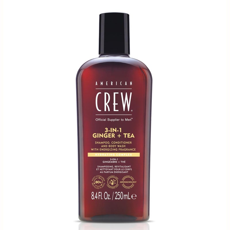 

American Crew Energizing 3-in-1 Shampoo, Conditioner and Body Wash | Ginger & Tea |250ML, 9006