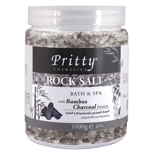 

Pritty Rock Salt With Bamboo Charcoal Extracts Bath Salt 1 Kg