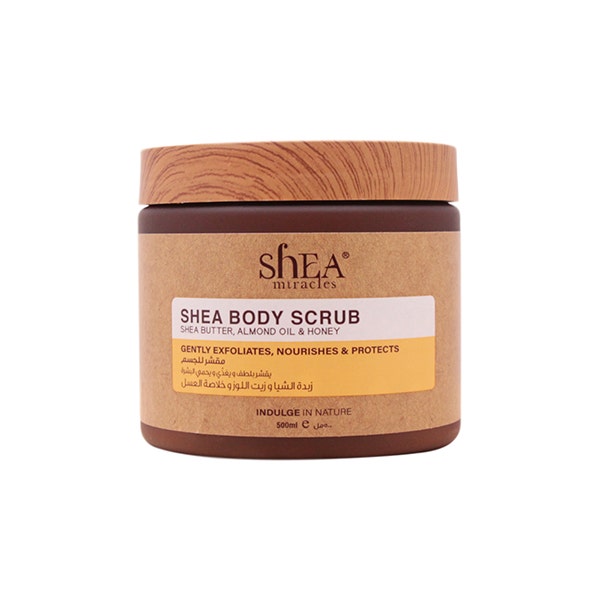 

Shea Miracles Shea Body Scrub Almond Oil & Honey, Black - 135