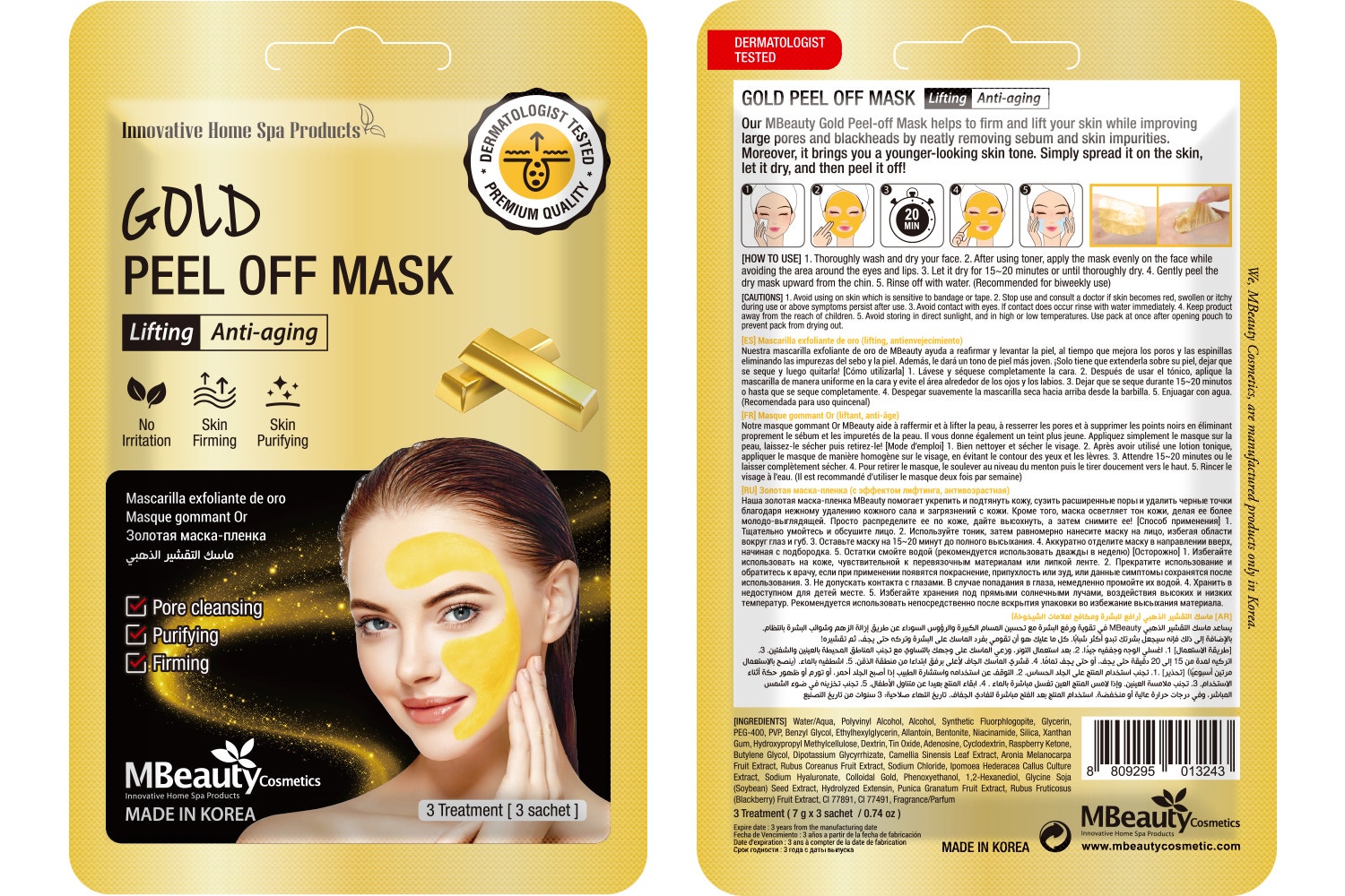

Mbeauty Gold Peel Off Mask